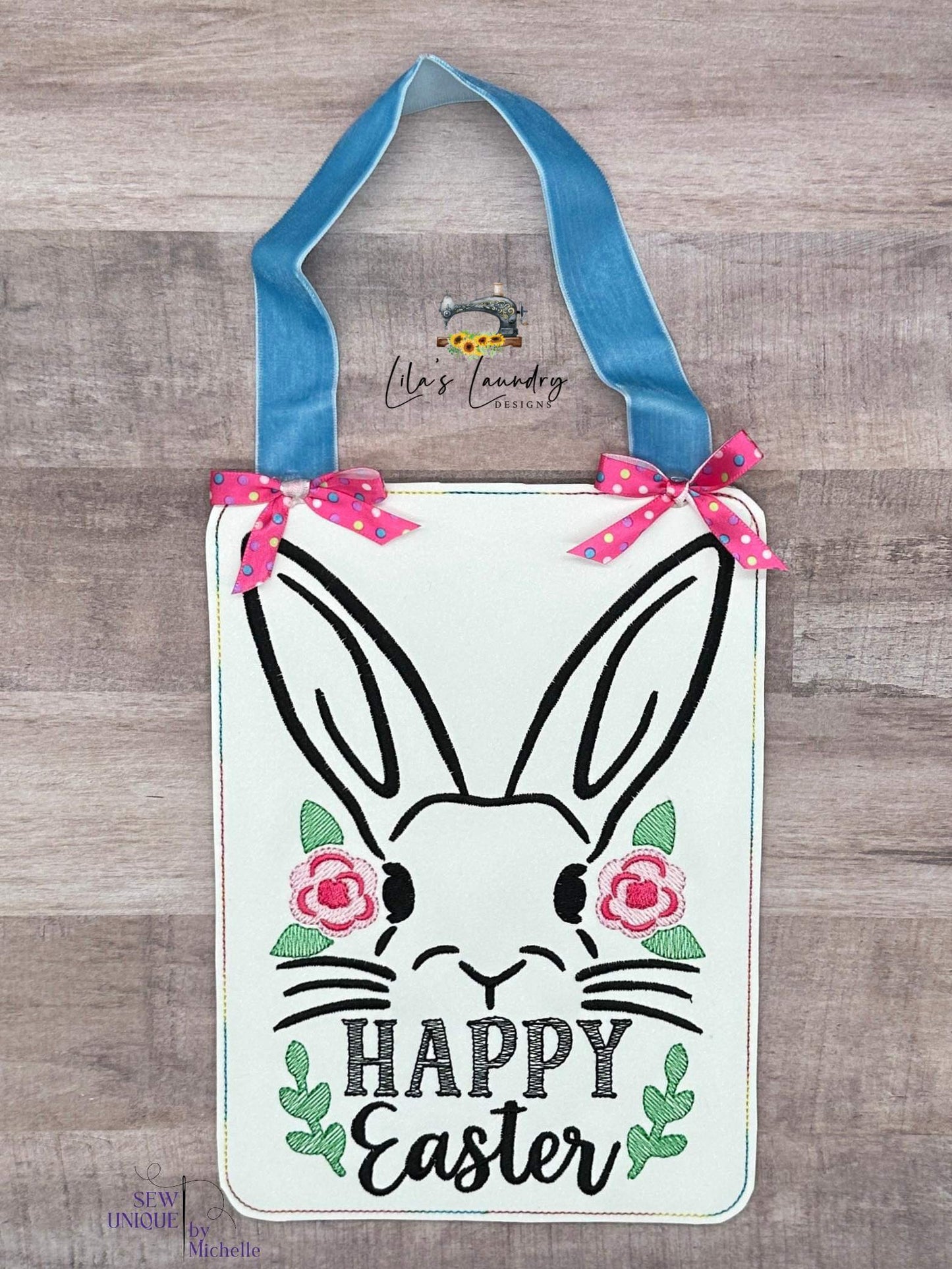Happy Easter Door Sign - 2 sizes - Digital Embroidery Design