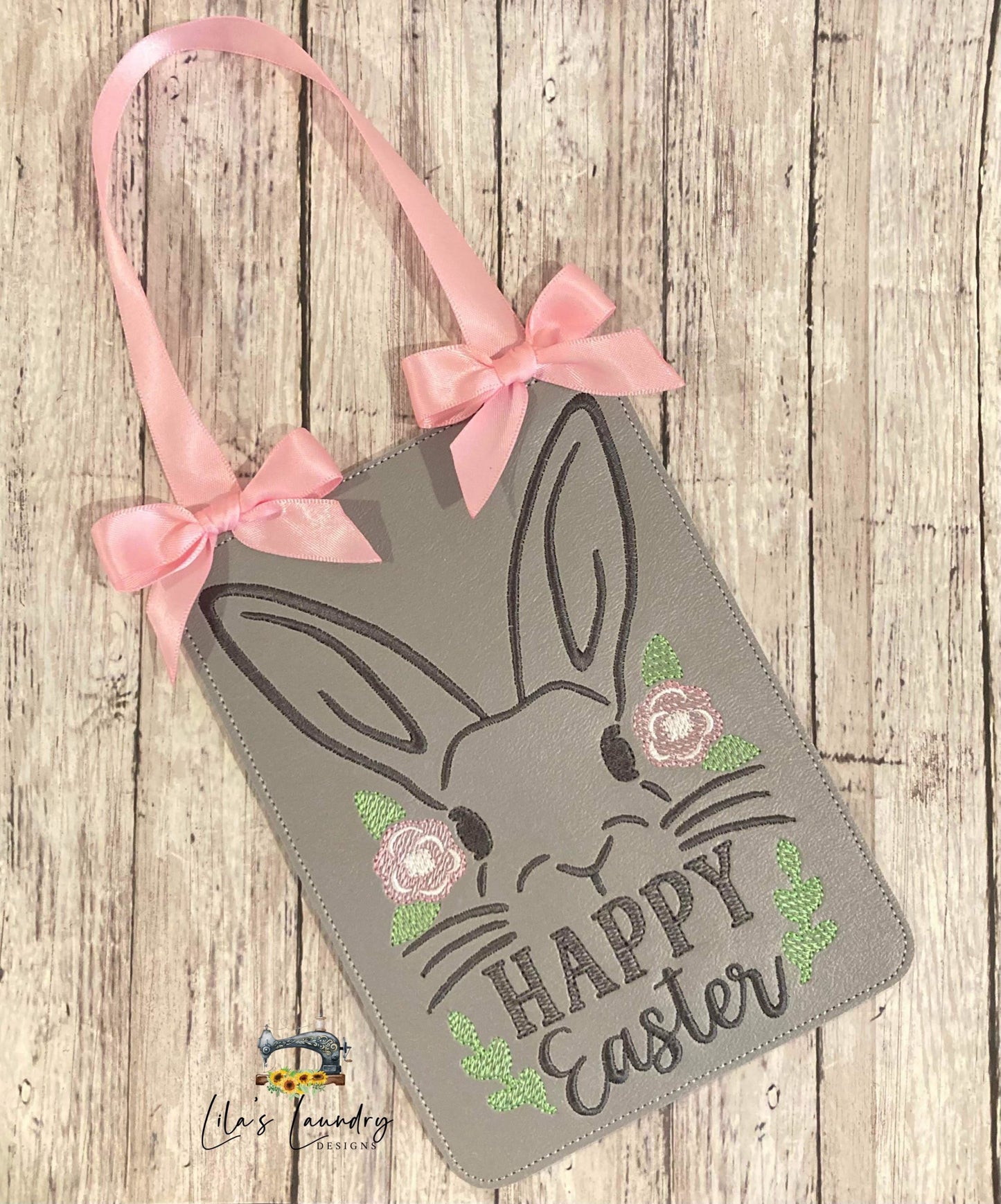 Happy Easter Door Sign - 2 sizes - Digital Embroidery Design