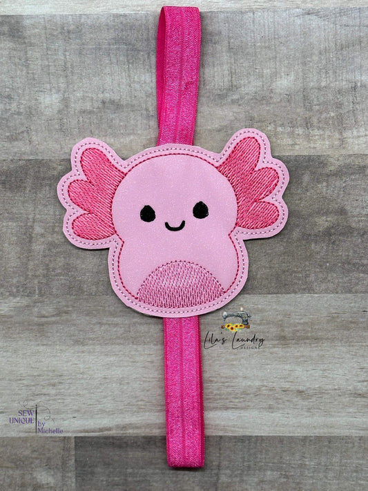 Axolotl Squish Squad Book Band - Embroidery Design, Digital File
