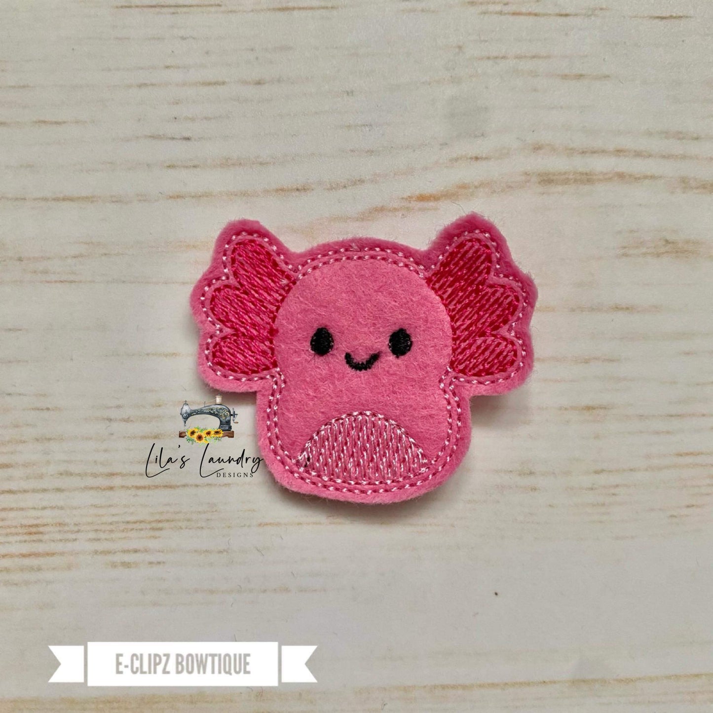 Axolotl Squish Squad 2 inch Feltie - Digital Embroidery Design
