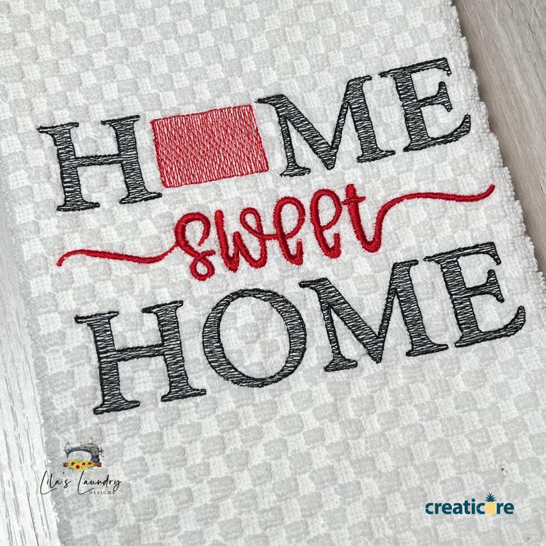 Home Sweet Home Colorado - 4 sizes- Digital Embroidery Design