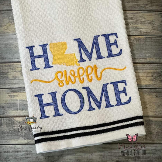 Home Sweet Home Louisiana - 4 sizes- Digital Embroidery Design