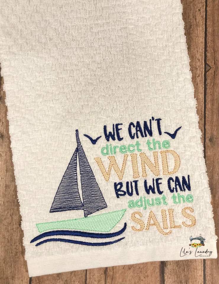 Adjust the Sails - 3 sizes- Digital Embroidery Design