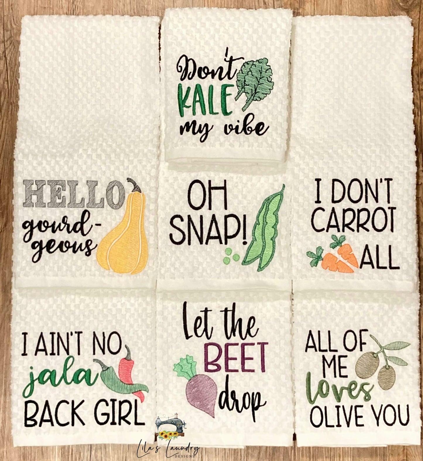 Veggie Sketch Bundle - 4 sizes- Digital Embroidery Design