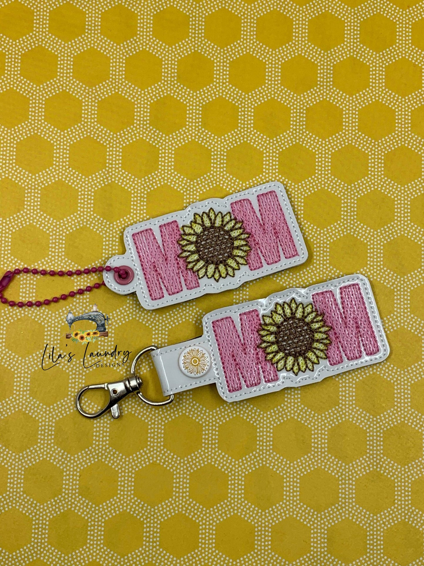 Mom Sunflower Fobs - DIGITAL Embroidery DESIGN