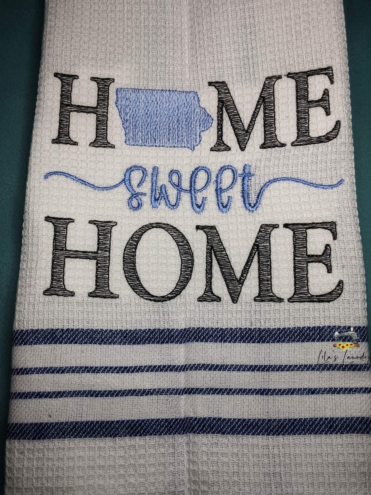 Home Sweet Home Iowa - 4 sizes- Digital Embroidery Design
