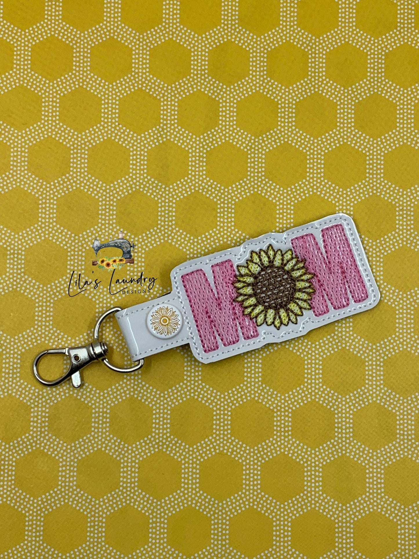 Mom Sunflower Fobs - DIGITAL Embroidery DESIGN