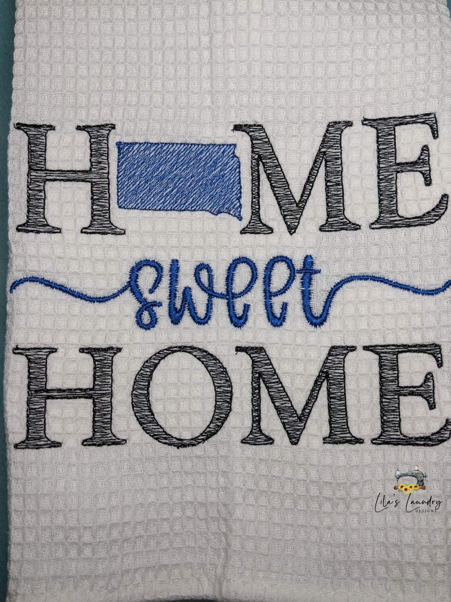 Home Sweet Home South Dakota - 4 sizes- Digital Embroidery Design