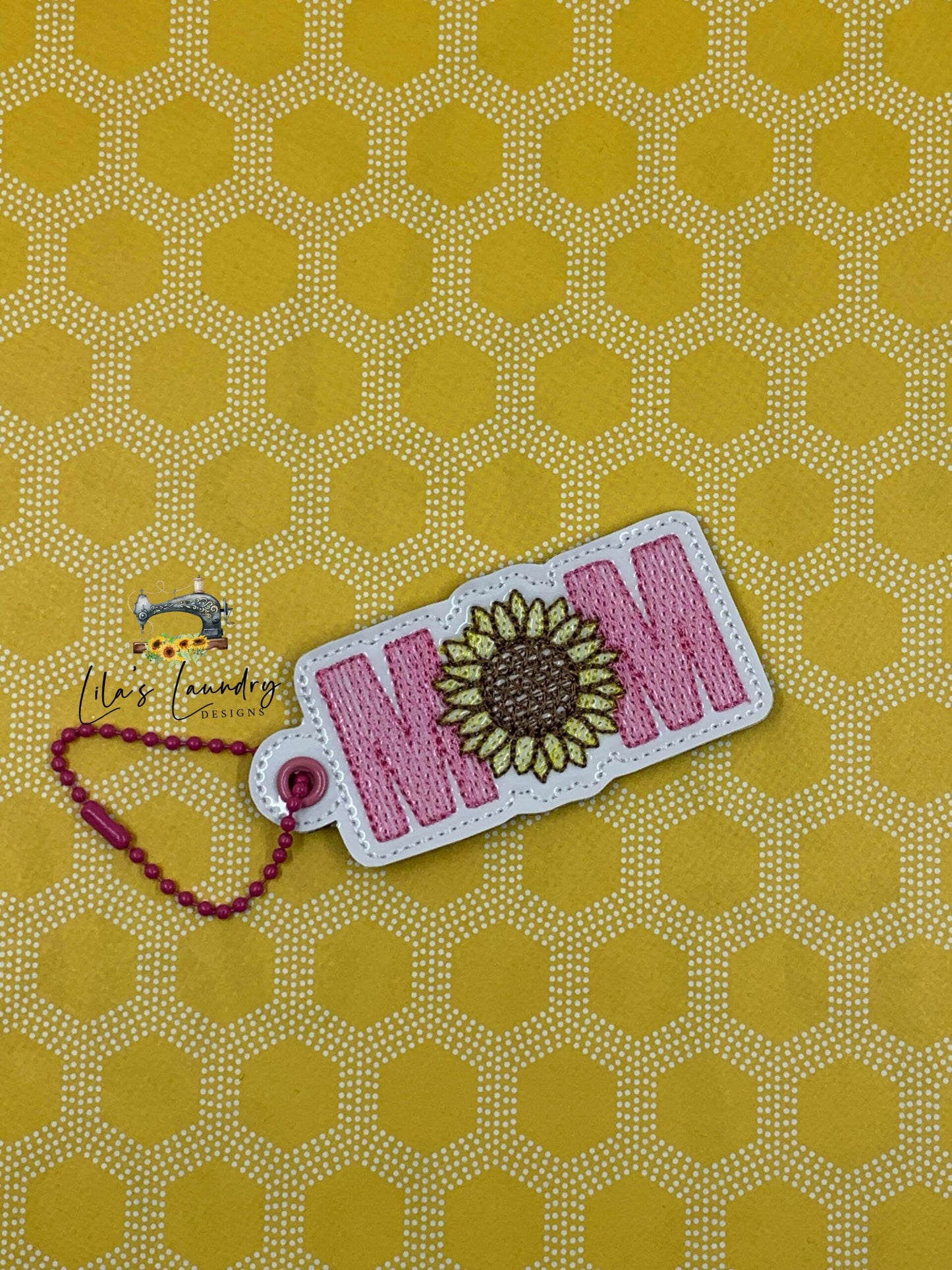 Mom Sunflower Fobs - DIGITAL Embroidery DESIGN