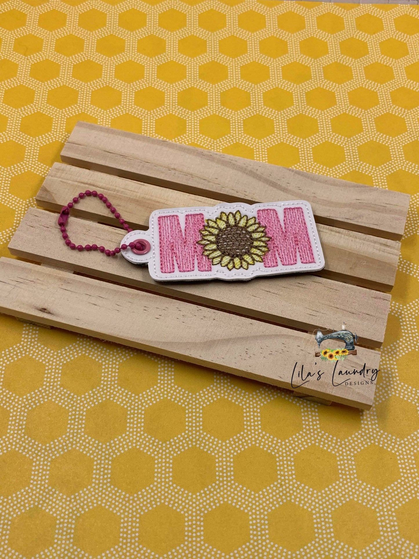 Mom Sunflower Fobs - DIGITAL Embroidery DESIGN