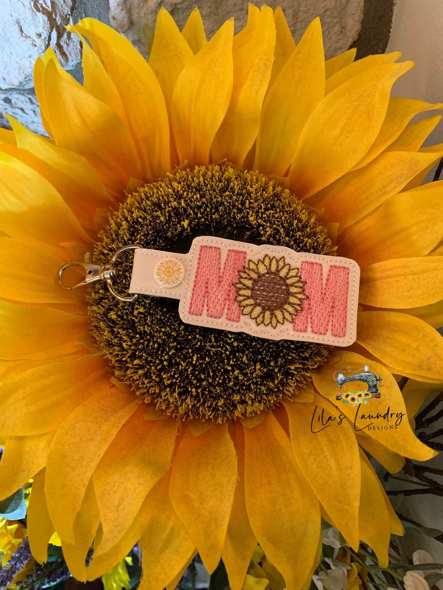 Mom Sunflower Fobs - DIGITAL Embroidery DESIGN
