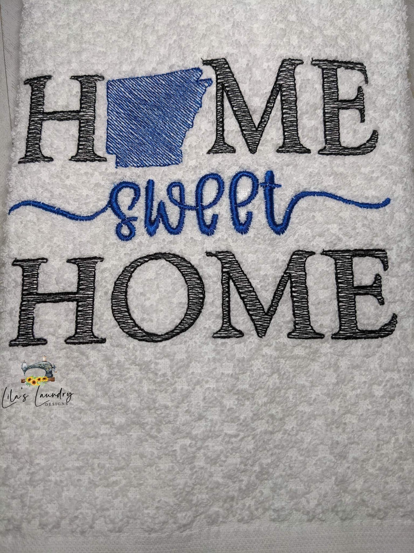 Home Sweet Home Arkansas - 4 sizes- Digital Embroidery Design