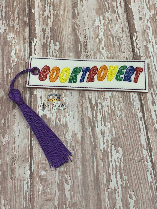 Booktrovert Bookmark - Digital Embroidery Design