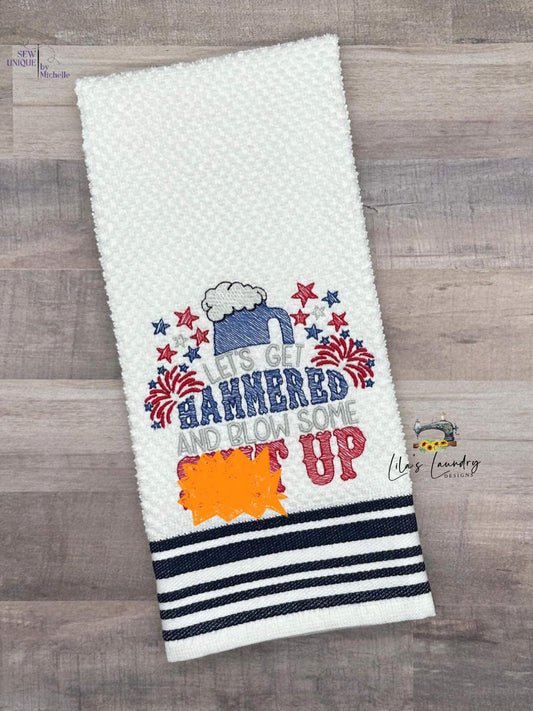 Get Hammered - 3 sizes- Digital Embroidery Design