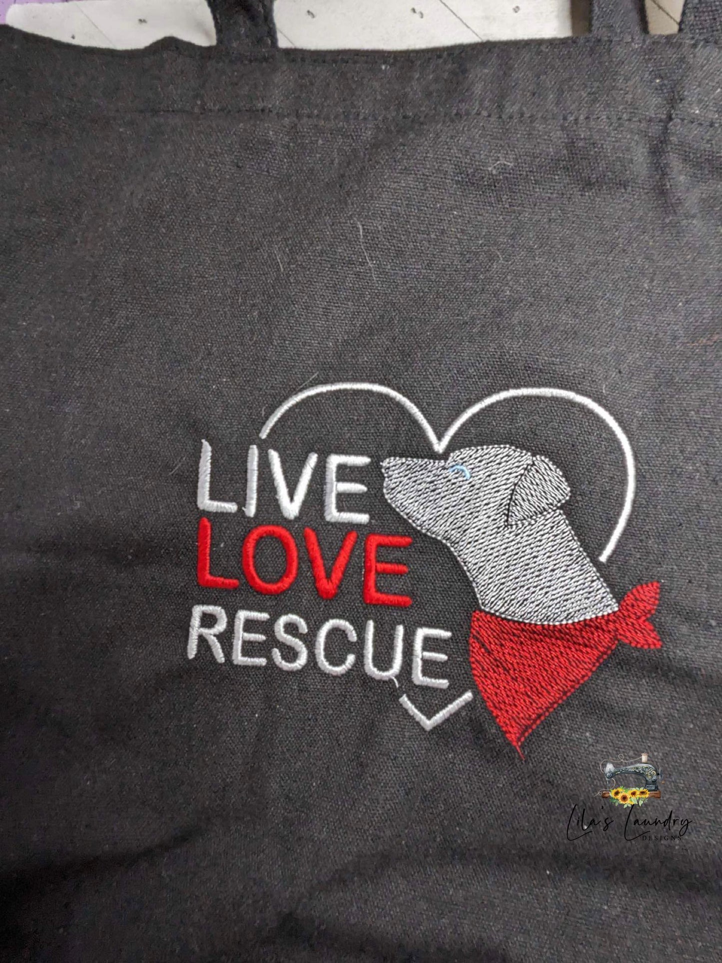 Live Love Rescue - 3 sizes- Digital Embroidery Design