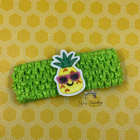 Cool Pineapple 2 inch Feltie - Digital Embroidery Design
