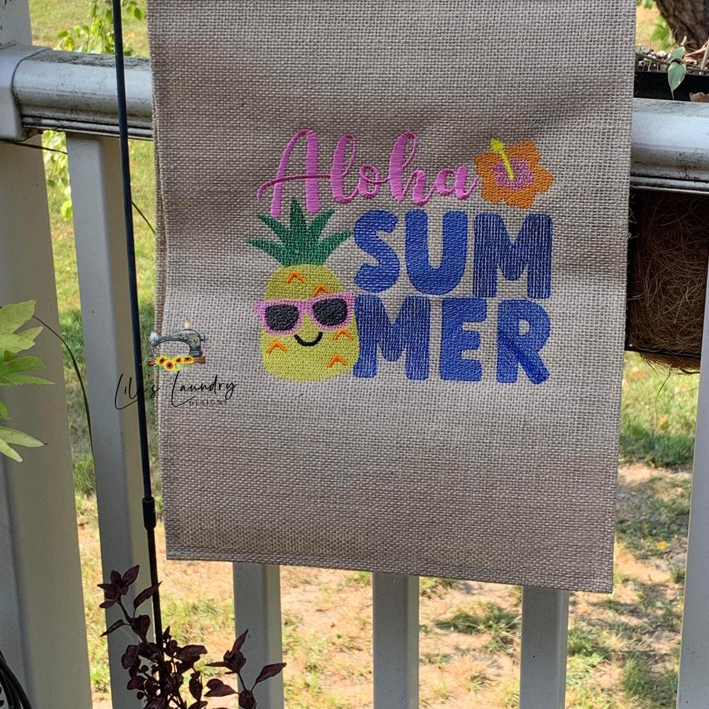 Aloha Summer - 3 sizes- Digital Embroidery Design