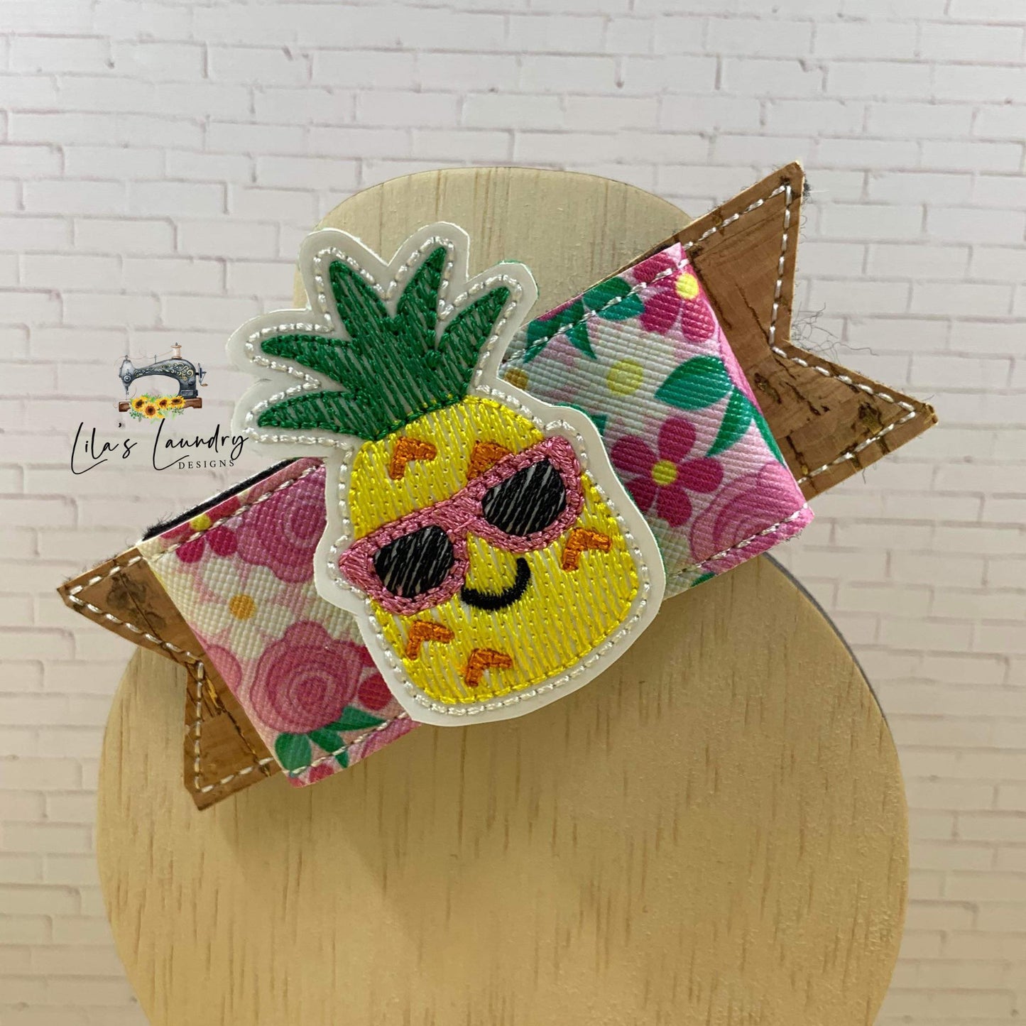 Cool Pineapple 2 inch Feltie - Digital Embroidery Design