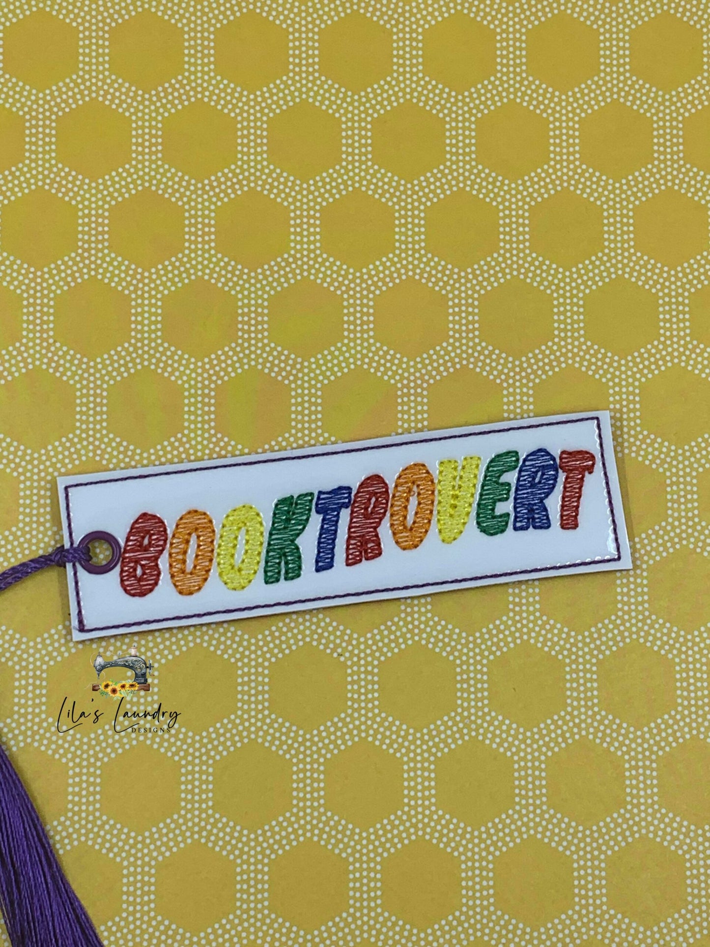 Booktrovert Bookmark - Digital Embroidery Design