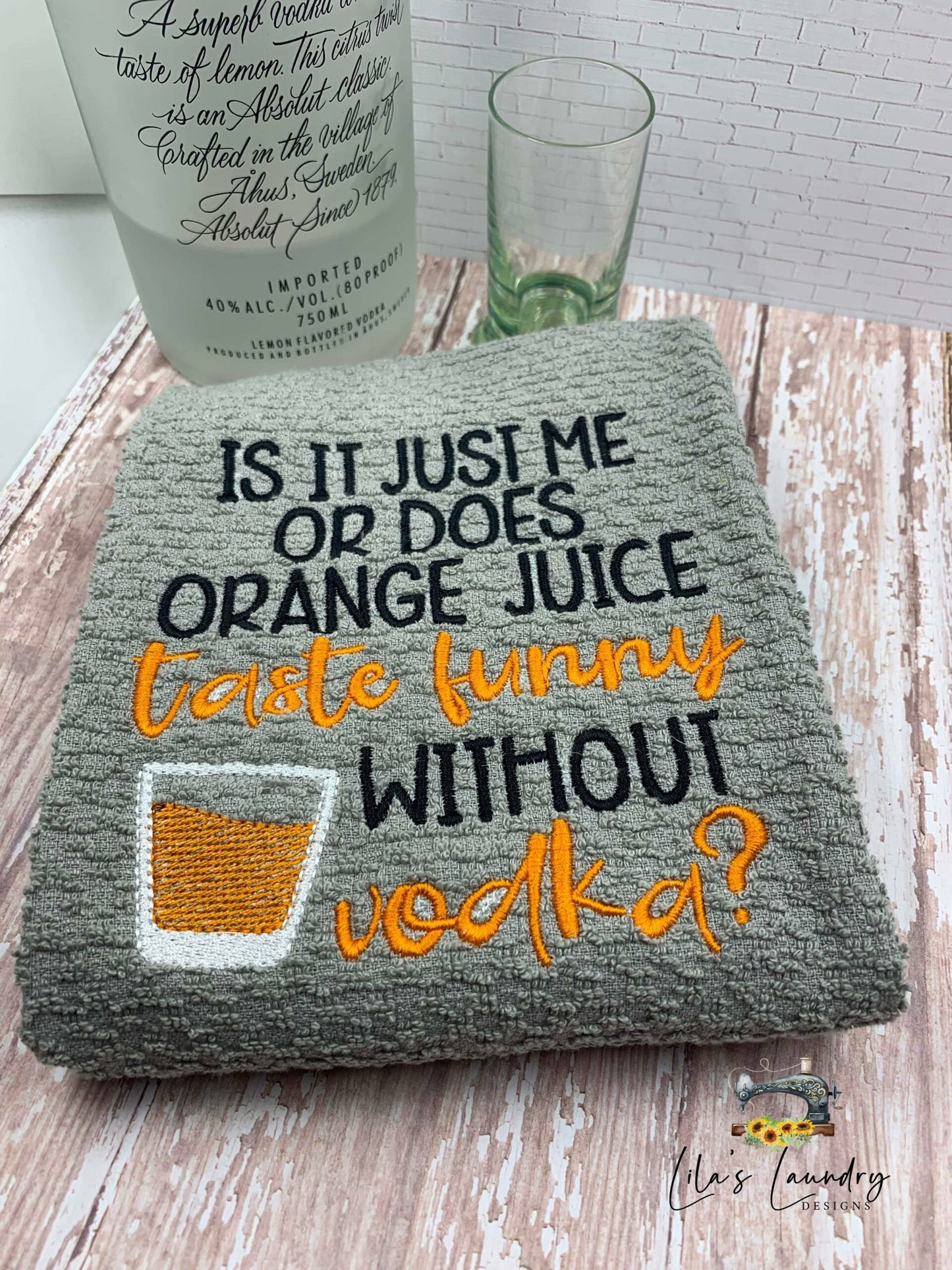 Without Vodka - 3 sizes- Digital Embroidery Design