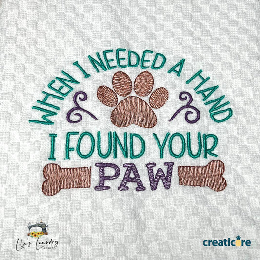 Found Your Paw - 4 sizes- Digital Embroidery Design