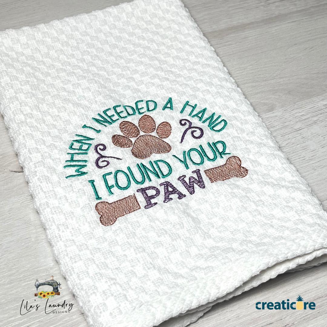 Found Your Paw - 4 sizes- Digital Embroidery Design