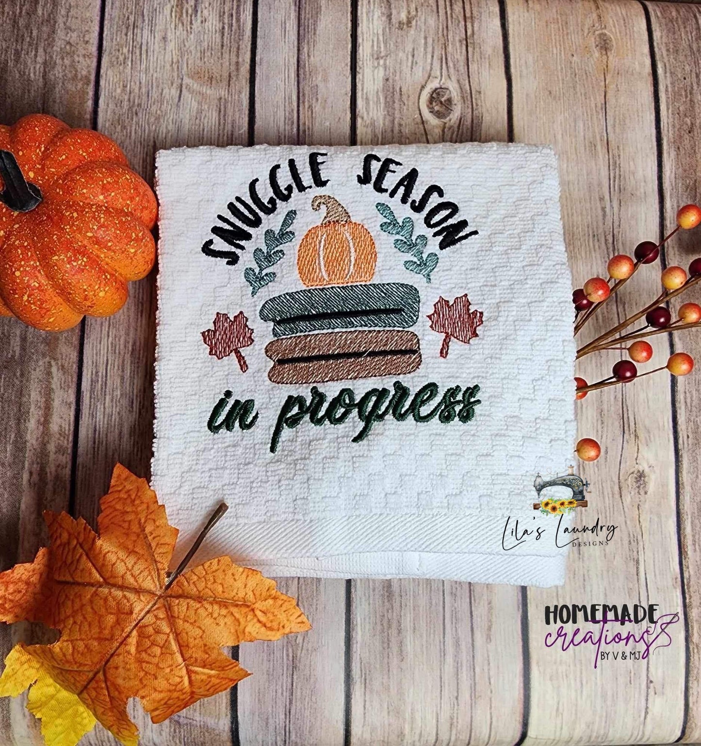 Snuggle Season in Progress - 3 sizes- Digital Embroidery Design