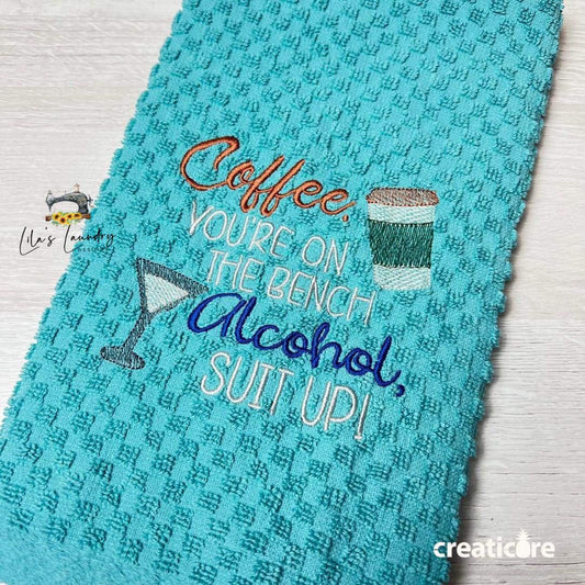 Alcohol Suit Up - 4 sizes- Digital Embroidery Design