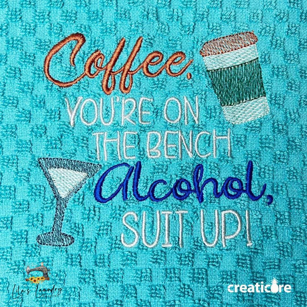 Alcohol Suit Up - 4 sizes- Digital Embroidery Design