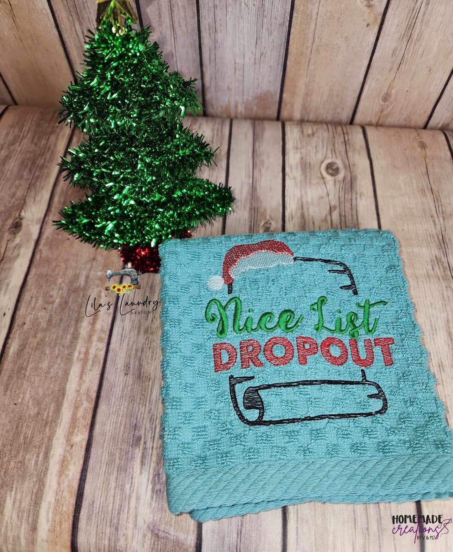 Nice List Dropout - 4 sizes- Digital Embroidery Design