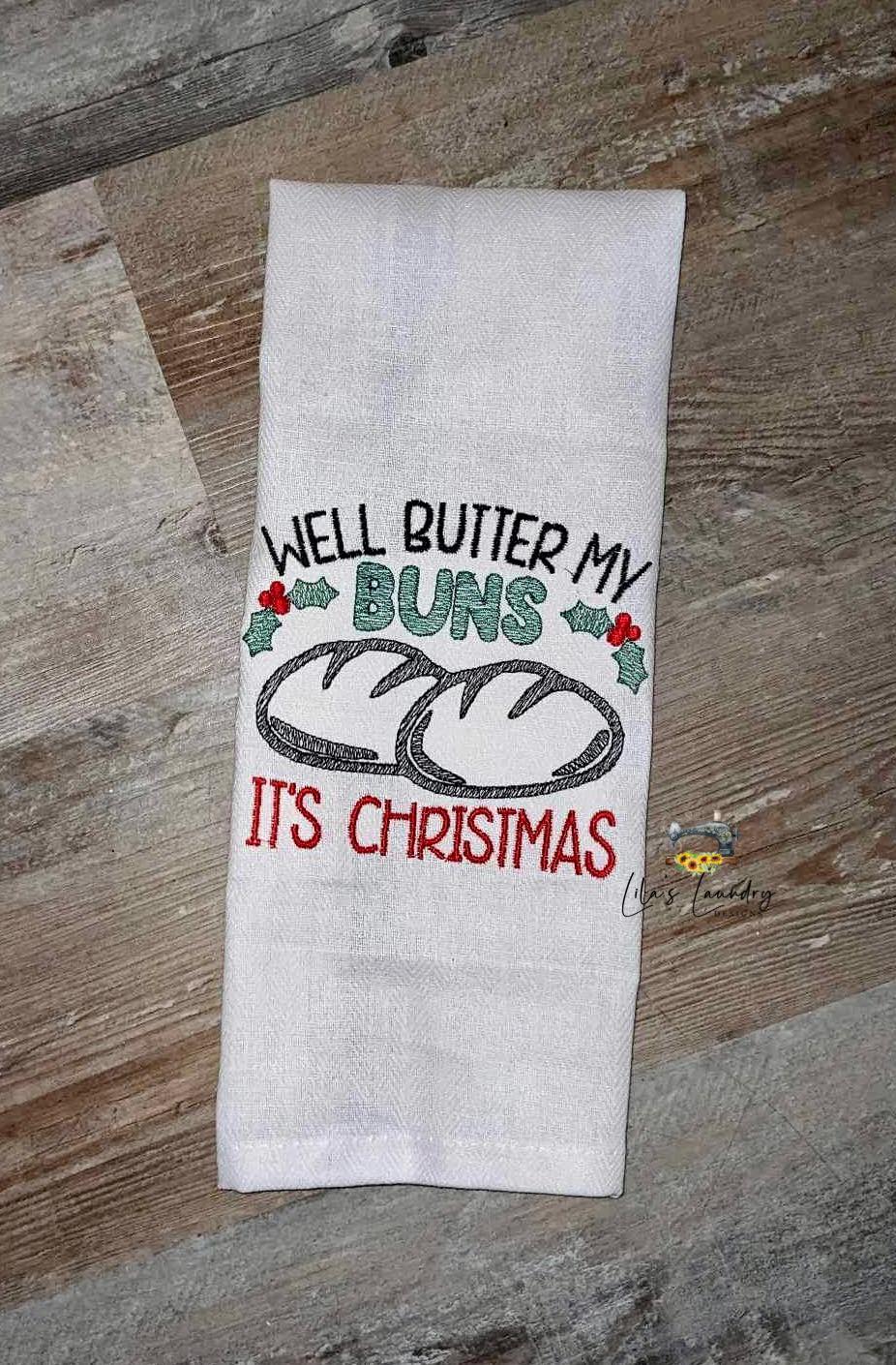 Butter My Buns - 4 sizes- Digital Embroidery Design
