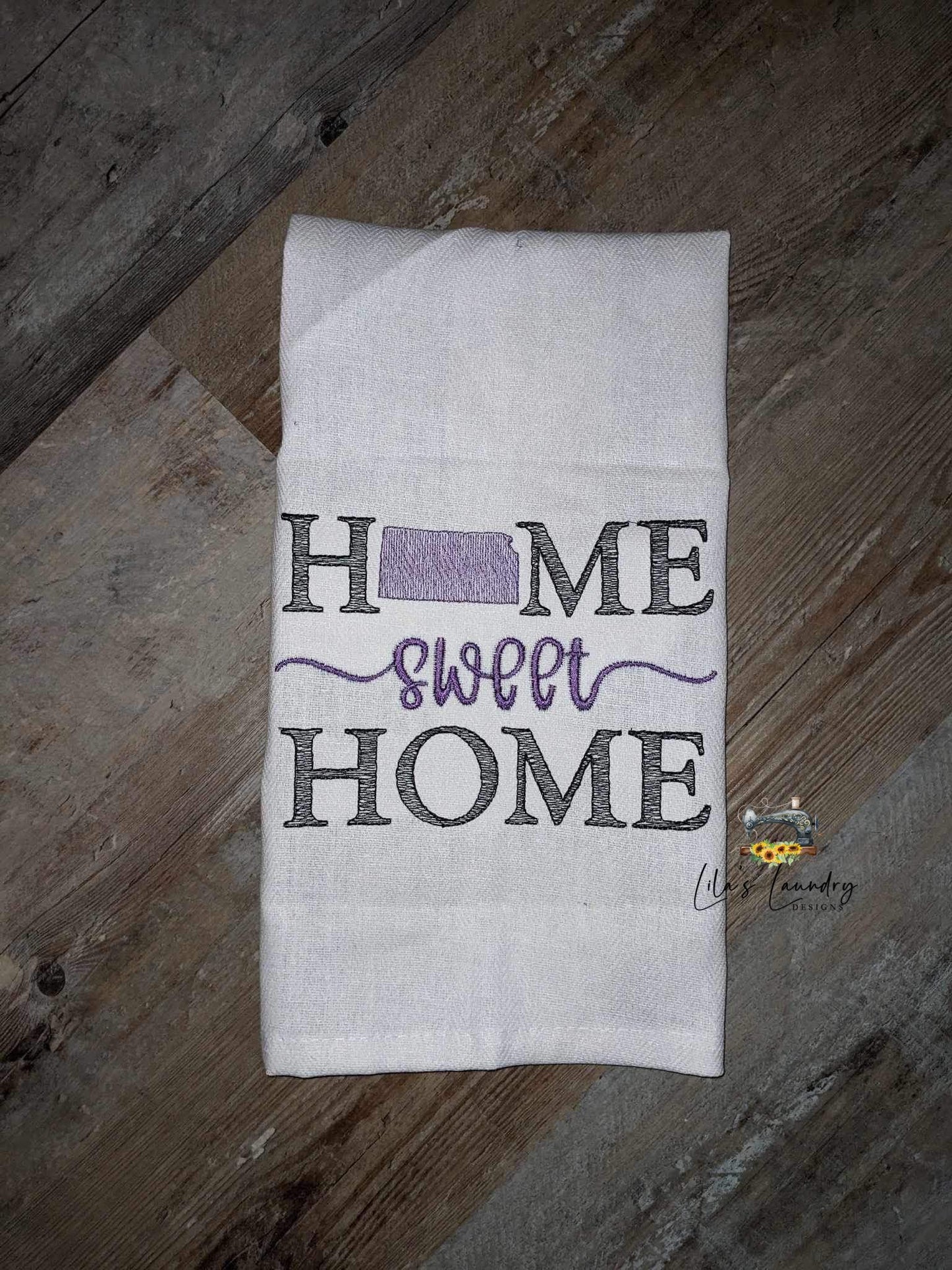 Home Sweet Home Kansas - 4 sizes- Digital Embroidery Design