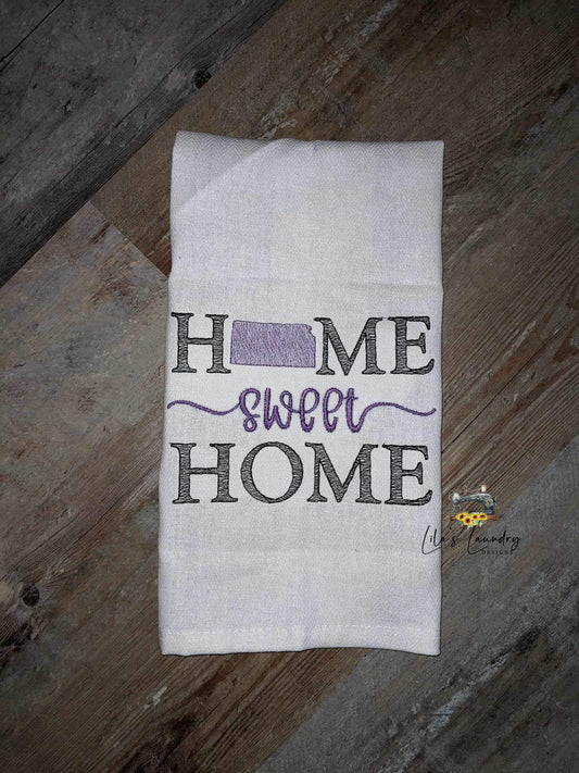 Home Sweet Home Kansas - 4 sizes- Digital Embroidery Design