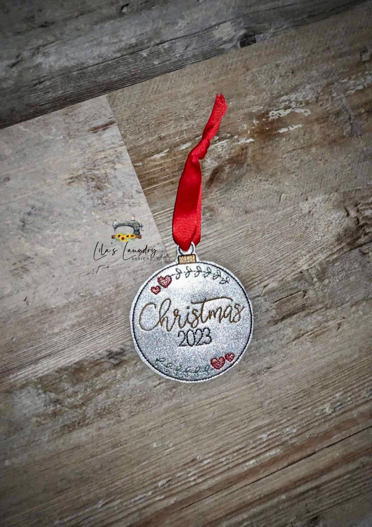 Christmas 2023 Ornament - Digital File - Embroidery Design