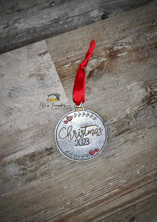 Christmas 2023 Ornament - Digital File - Embroidery Design