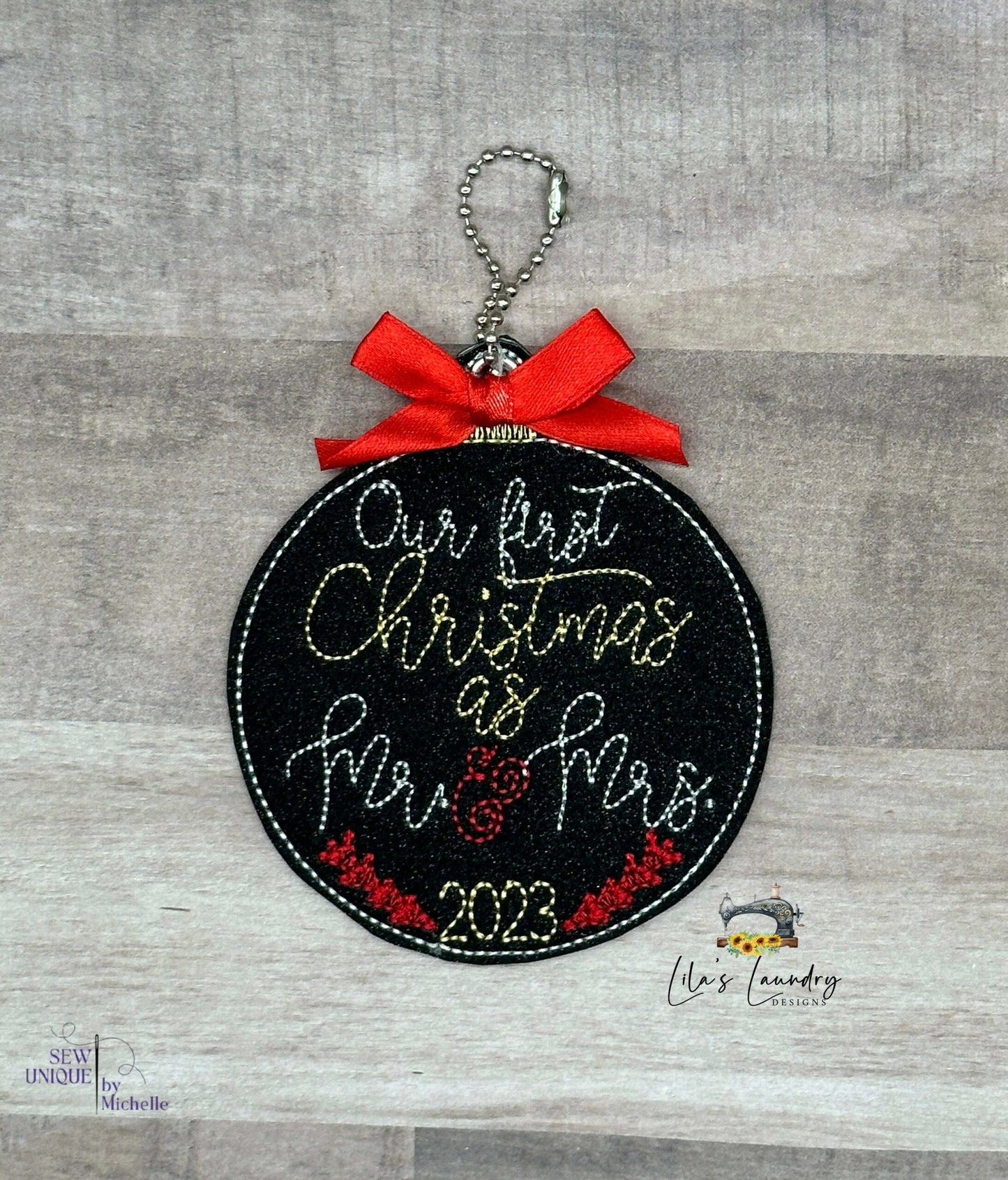 Our First Christmas as Mr. & Mrs. 2023 Ornament - Digital File - Embroidery Design