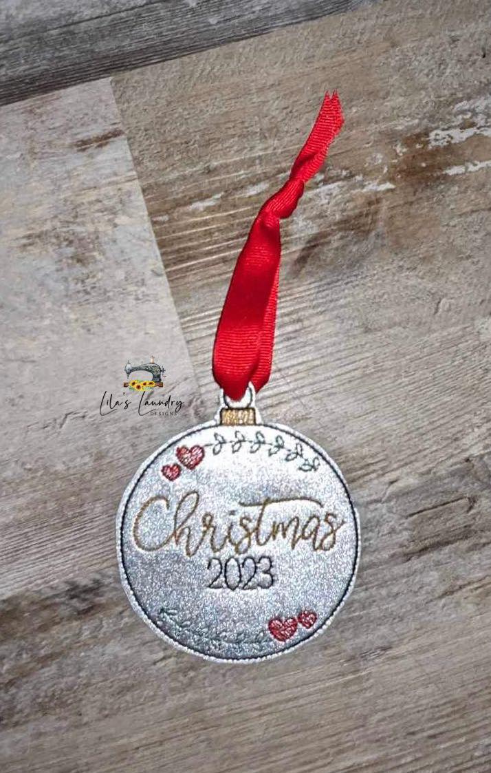 Christmas 2023 Ornament - Digital File - Embroidery Design
