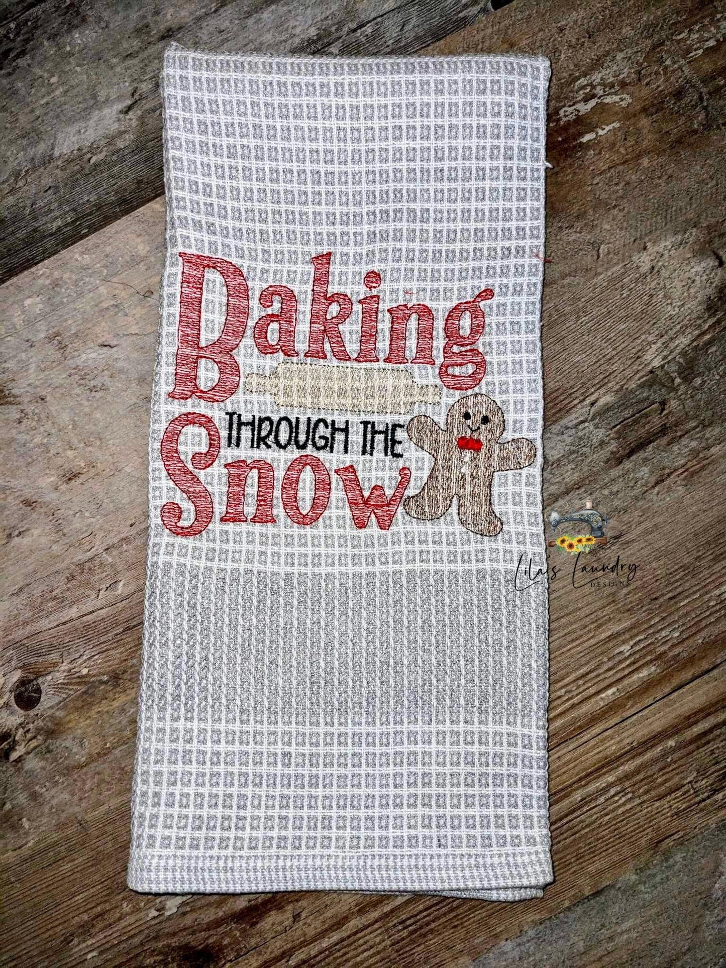 Baking Through The Snow - 3 sizes- Digital Embroidery Design