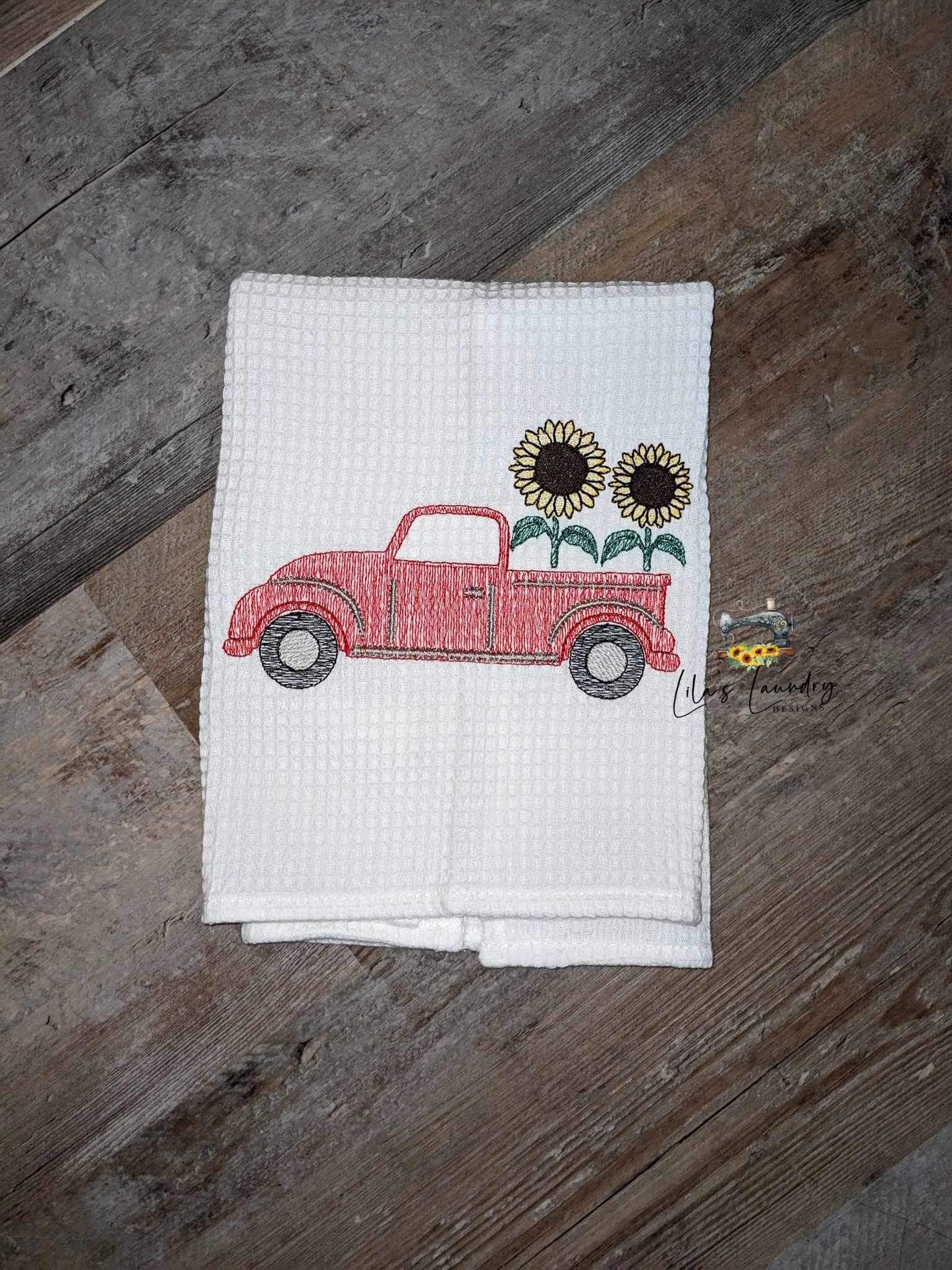 Sunflower Truck 2023 - 3 sizes- Digital Embroidery Design