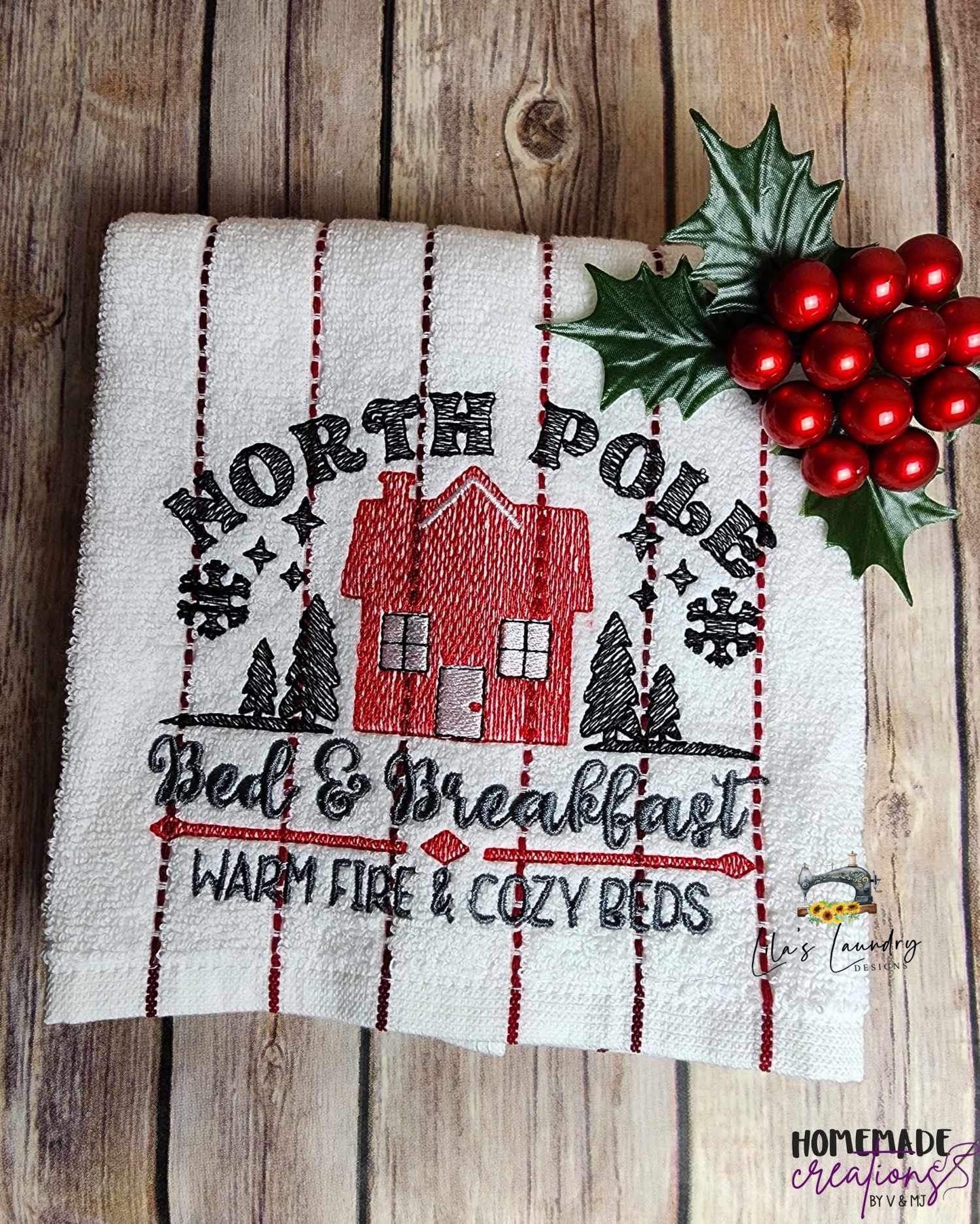 North Pole Bed & Breakfast - 3 sizes- Digital Embroidery Design