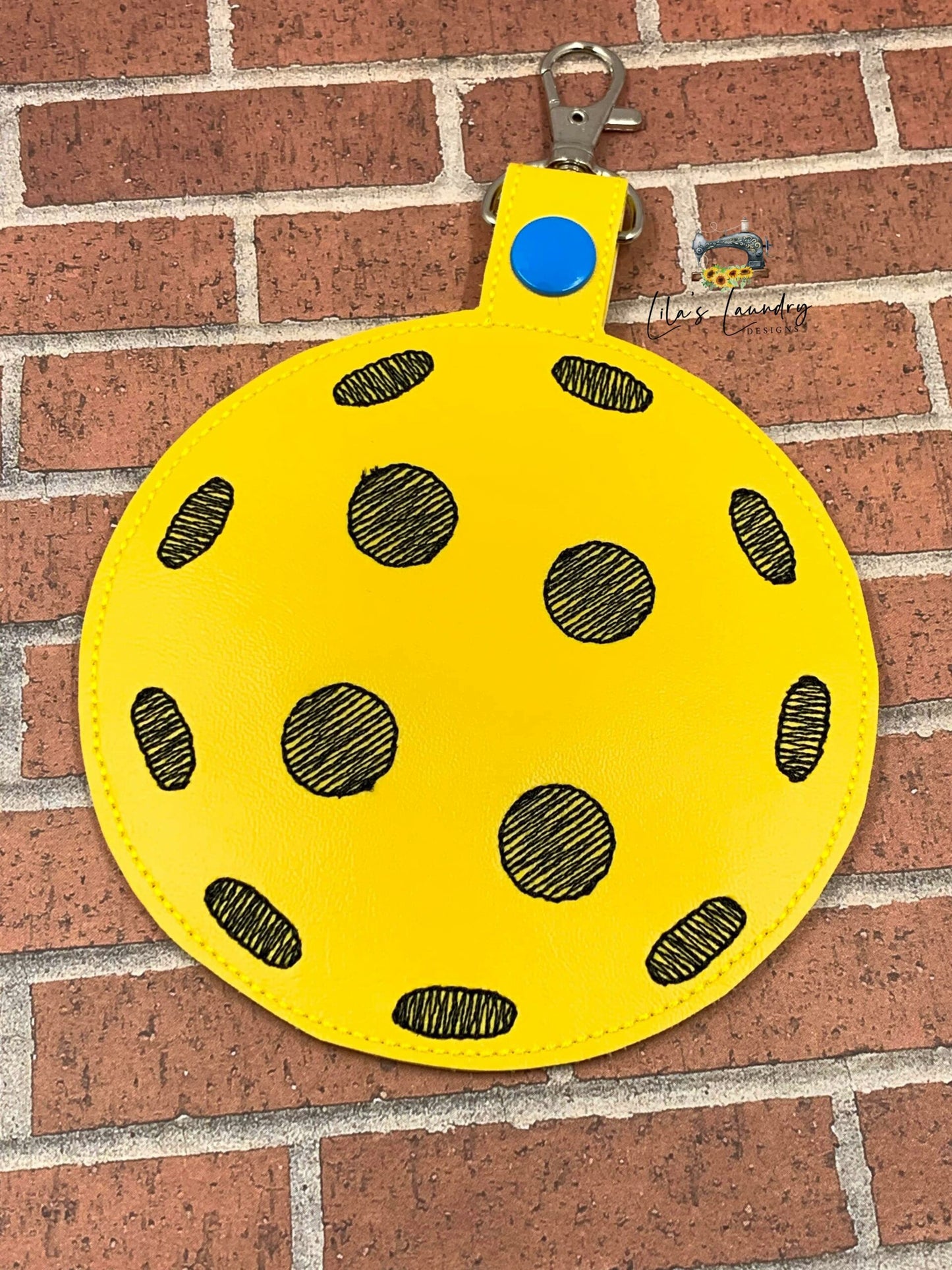 Pickleball Bag tag 5x7 - Embroidery Design - DIGITAL Embroidery DESIGN