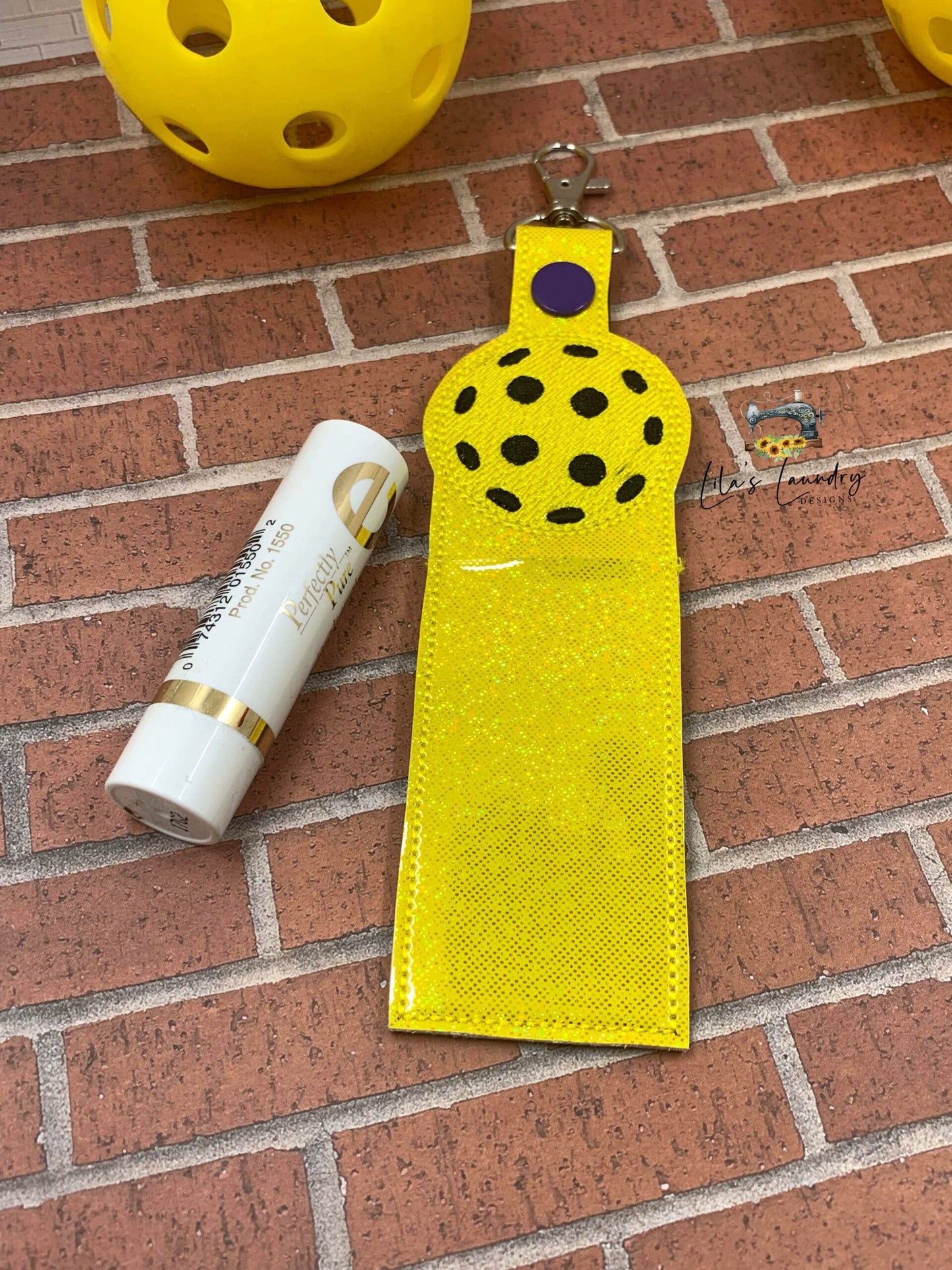 Pickleball Lip Balm Holders 5x7 - DIGITAL Embroidery DESIGN