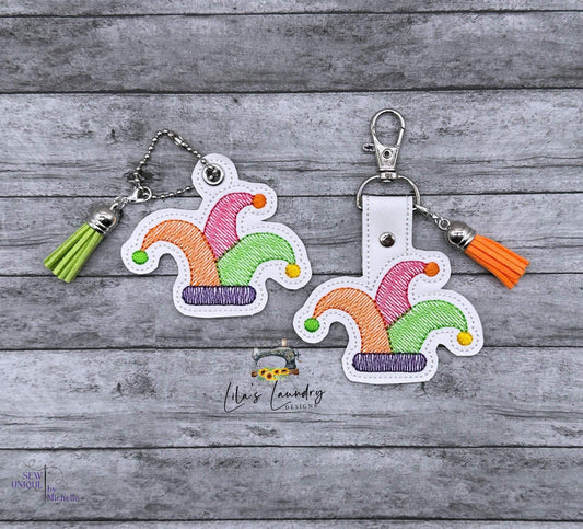 Jester Hat Fobs - DIGITAL Embroidery DESIGN