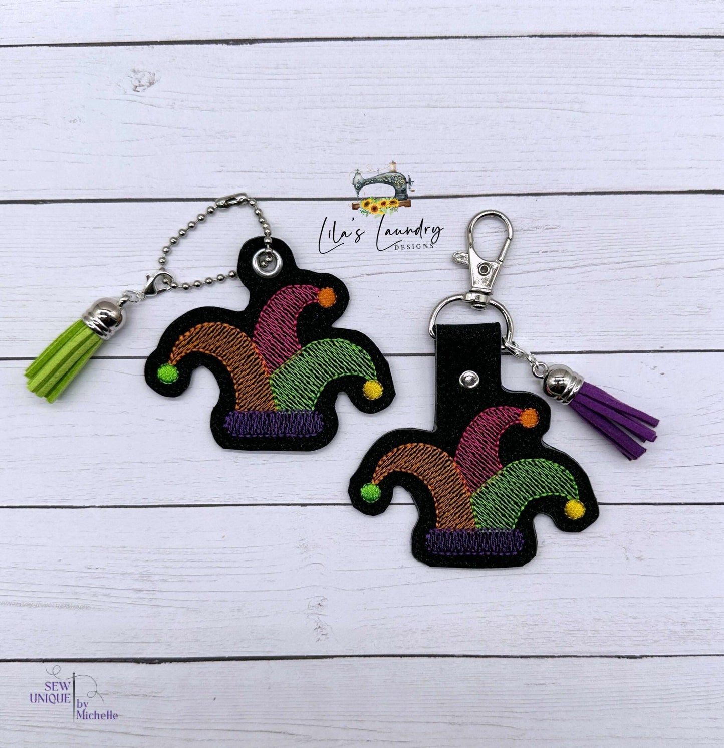 Jester Hat Fobs - DIGITAL Embroidery DESIGN