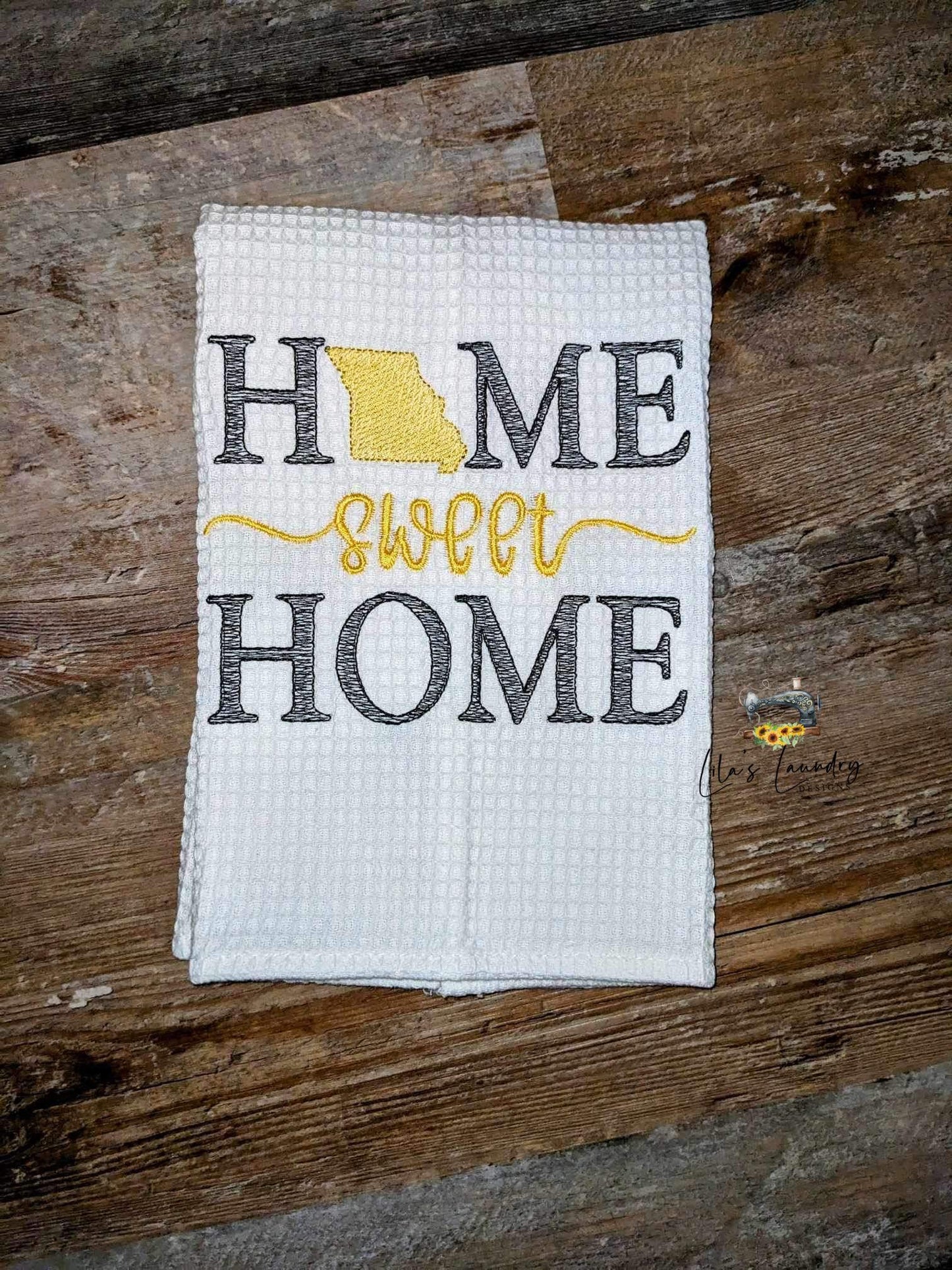 Home Sweet Home Missouri - 4 sizes- Digital Embroidery Design