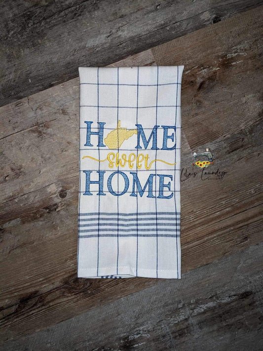 Home Sweet Home West Virginia - 4 sizes- Digital Embroidery Design