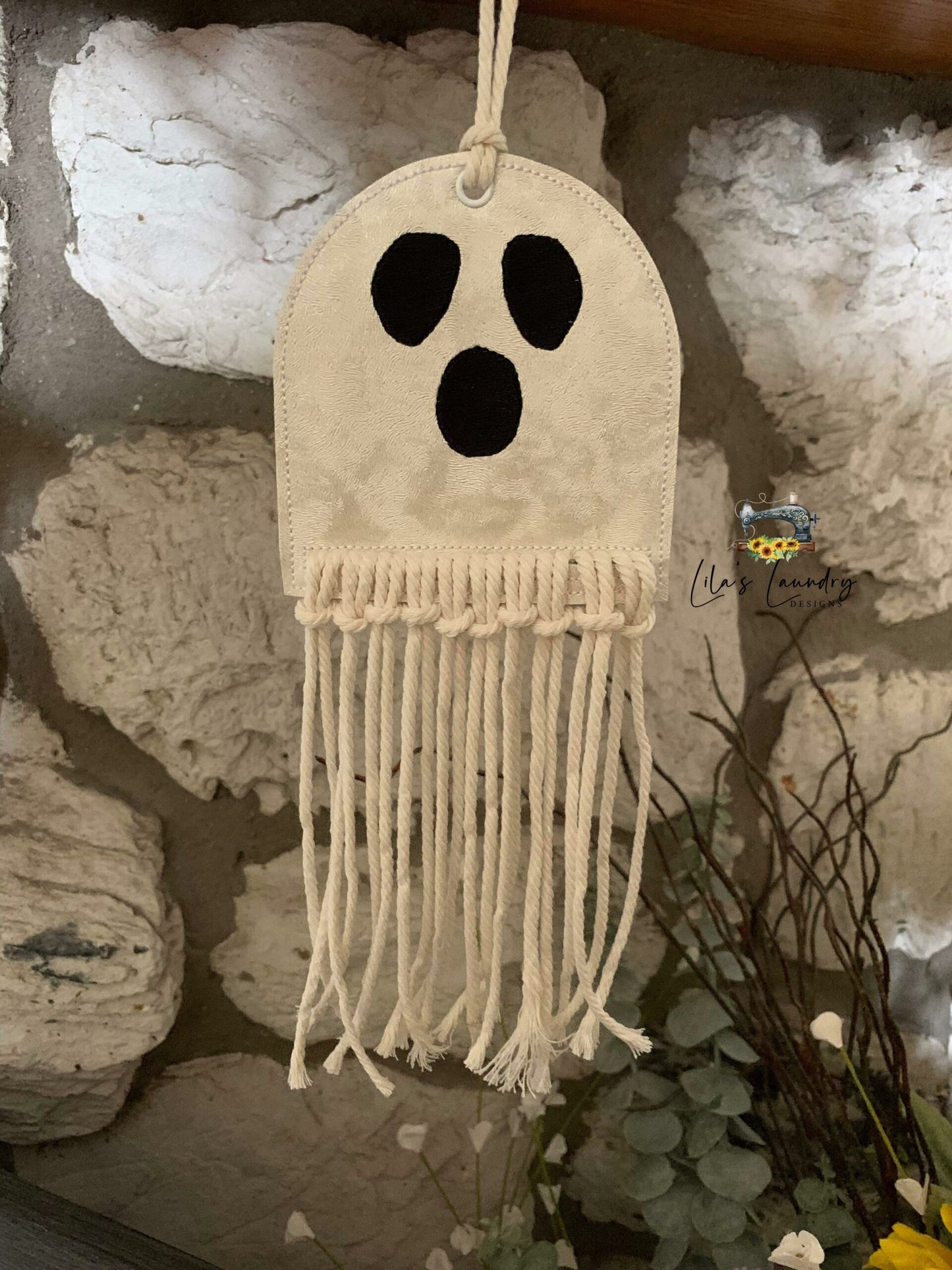 Ghost Macrame Hanger - 4 sizes - Digital Embroidery Design