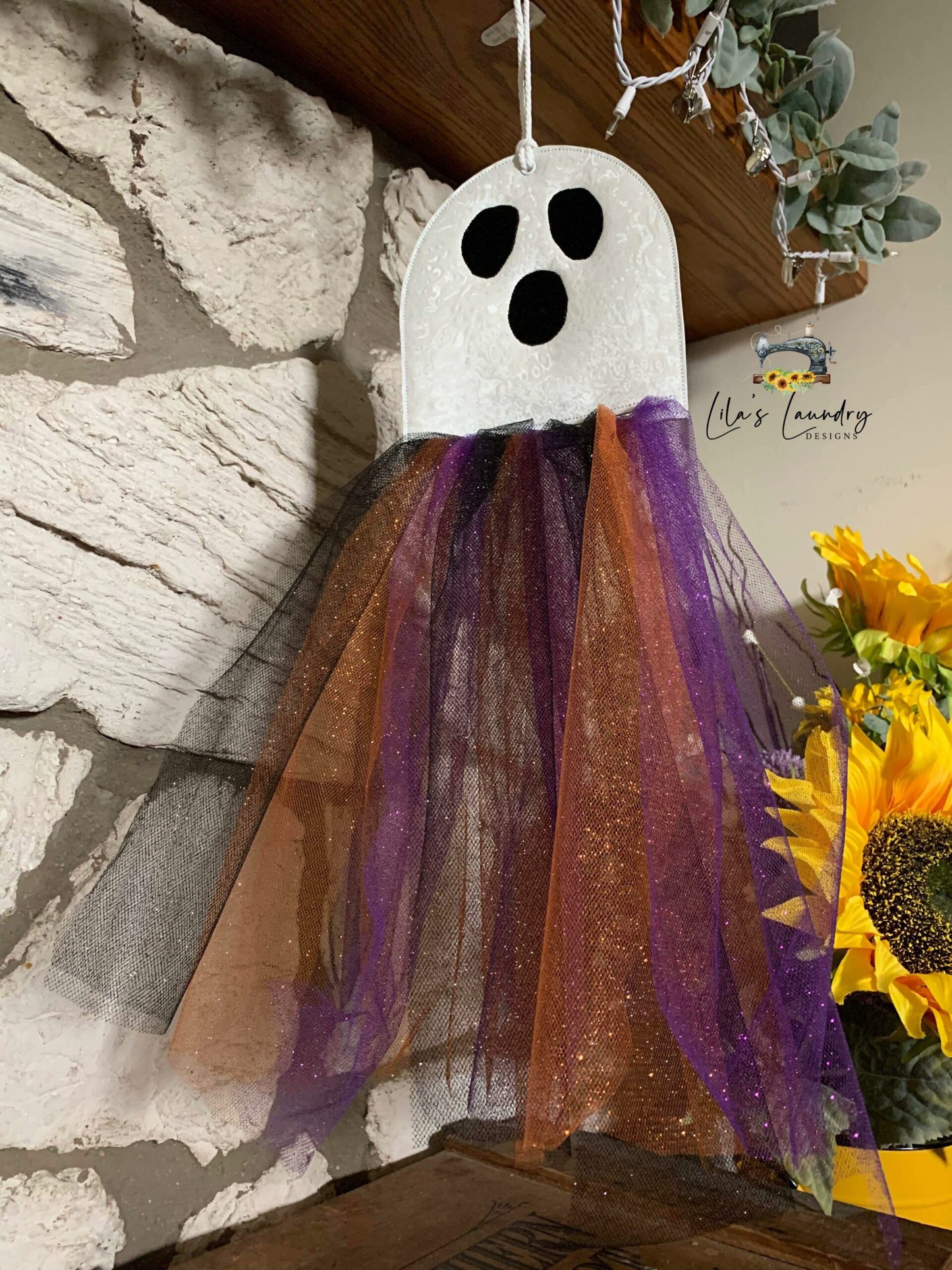 Ghost Macrame Hanger - 4 sizes - Digital Embroidery Design