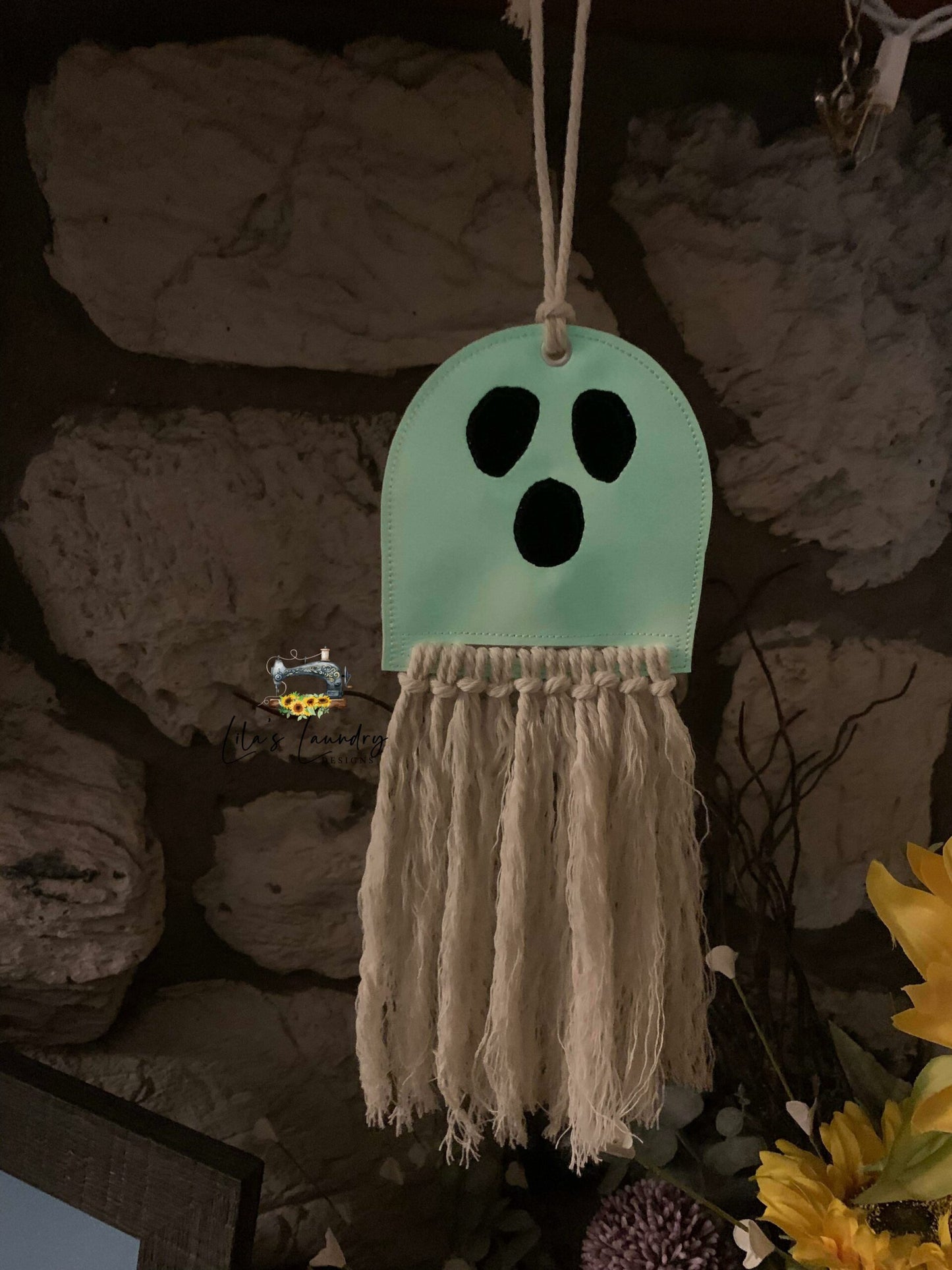 Ghost Macrame Hanger - 4 sizes - Digital Embroidery Design
