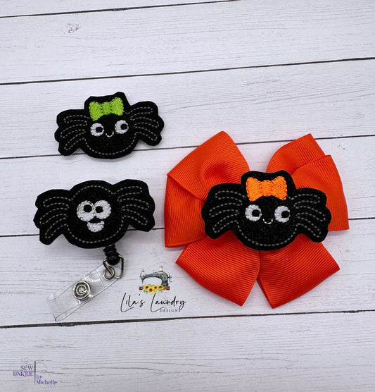Spider Duo 2.25 inch Feltie - Digital Embroidery Design